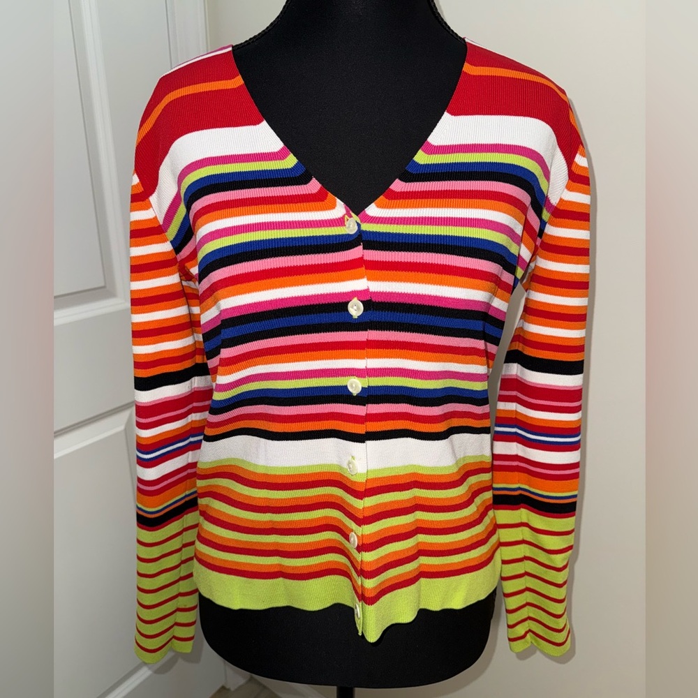 Cyrus multi-colored button-up top